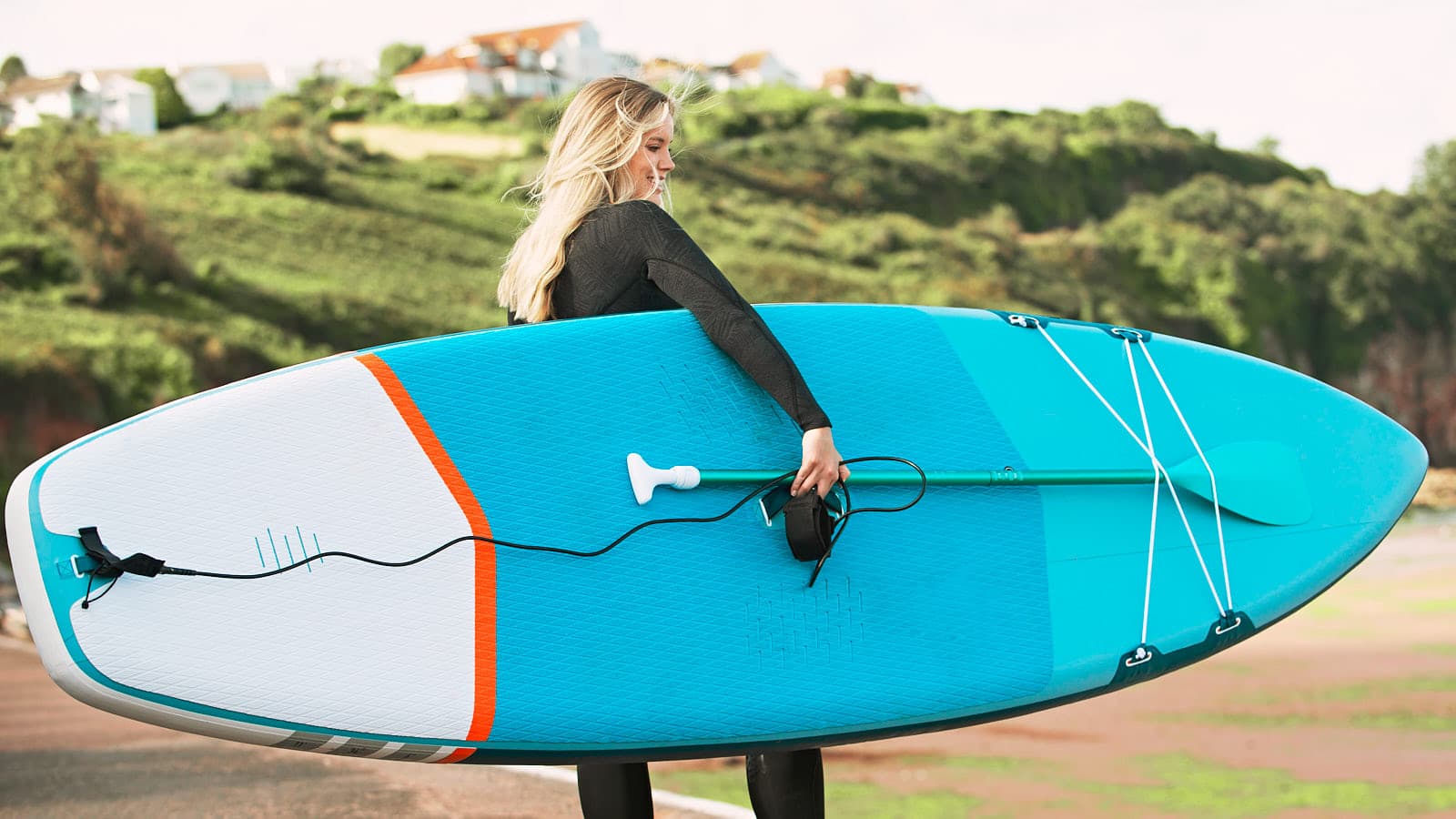 woman paddleboard header